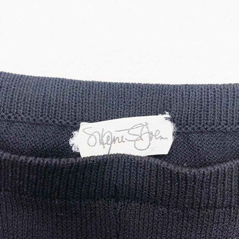 VTG St. John Marie Black Knit Pants SZ8 MINT USA